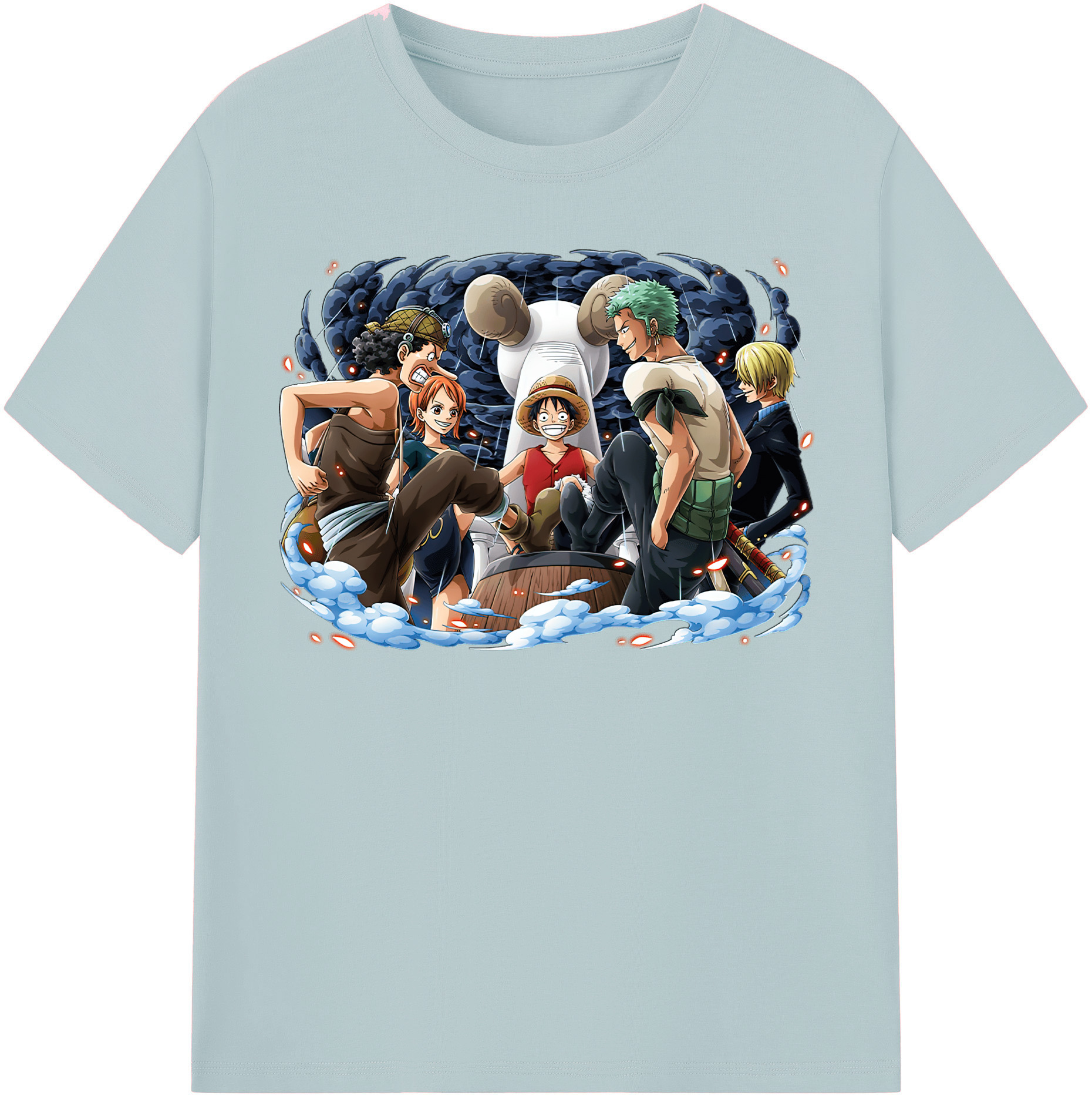 ワンピース モンキー・D・ルフィ ONE PIECE Monkey D. Luffy 綿100％半袖Tシャツ（フロントプリント）